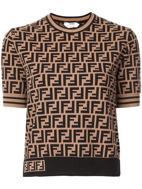 maglia a maniche corte fendi|Maglia a Maniche Corte da Donna .